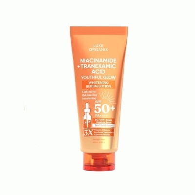 LUXE ORGANIX LUXE ORGANIX Niacinamide + Tranexamic Acid Youthful Glow Whitening Serum Lotion SPF 50 Pa++++ 200ml