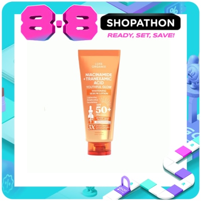 LUXE ORGANIX - LUXE ORGANIX Niacinamide + Tranexamic Acid Youthful Glow Whitening Serum Lotion SPF 50 Pa++++ 200ml image