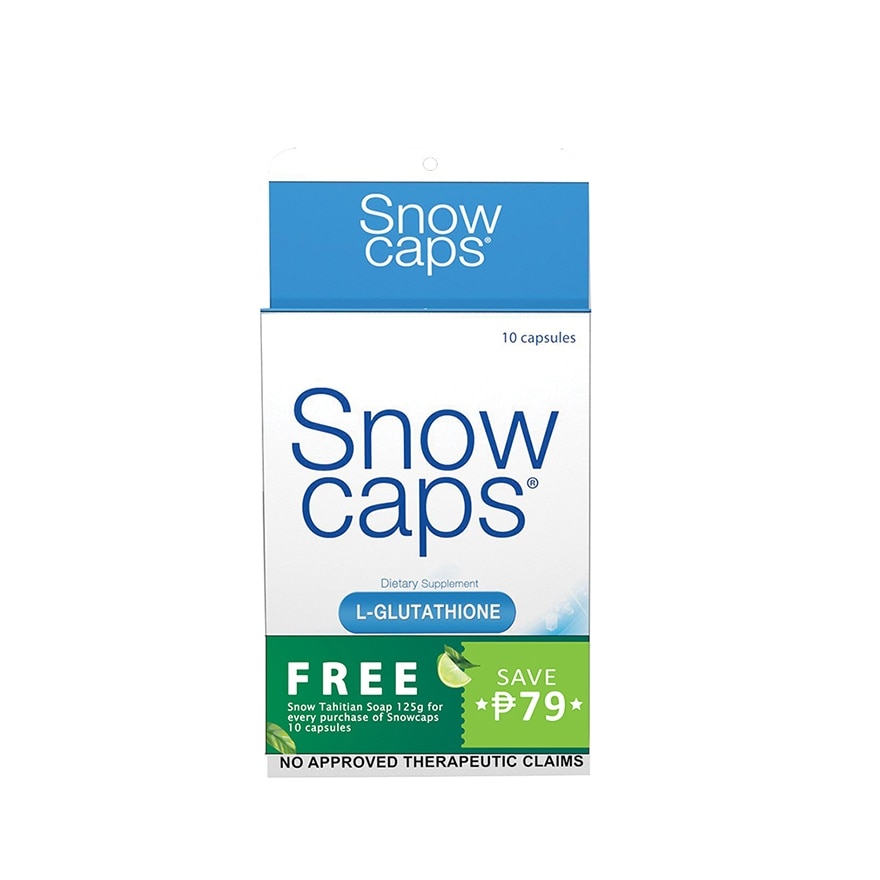 SNOWCAPS L-Glutathione 10s With Free Tahitian Soap