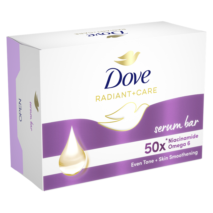 DOVE Radiant+Care Serum Bar 50x Niacinamide + Omega 6 90g