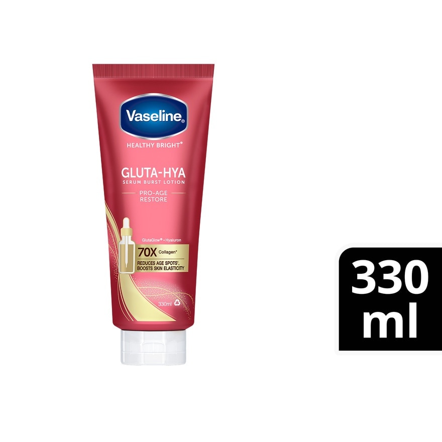 VASELINE Healthy Bright Gluta-Hya Serum Burst Lotion Pro-Age Restore 330ml