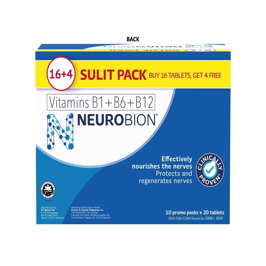 NEUROBION Vitamins B1 + B6+ B12 Buy 16+4 Sulit Pack