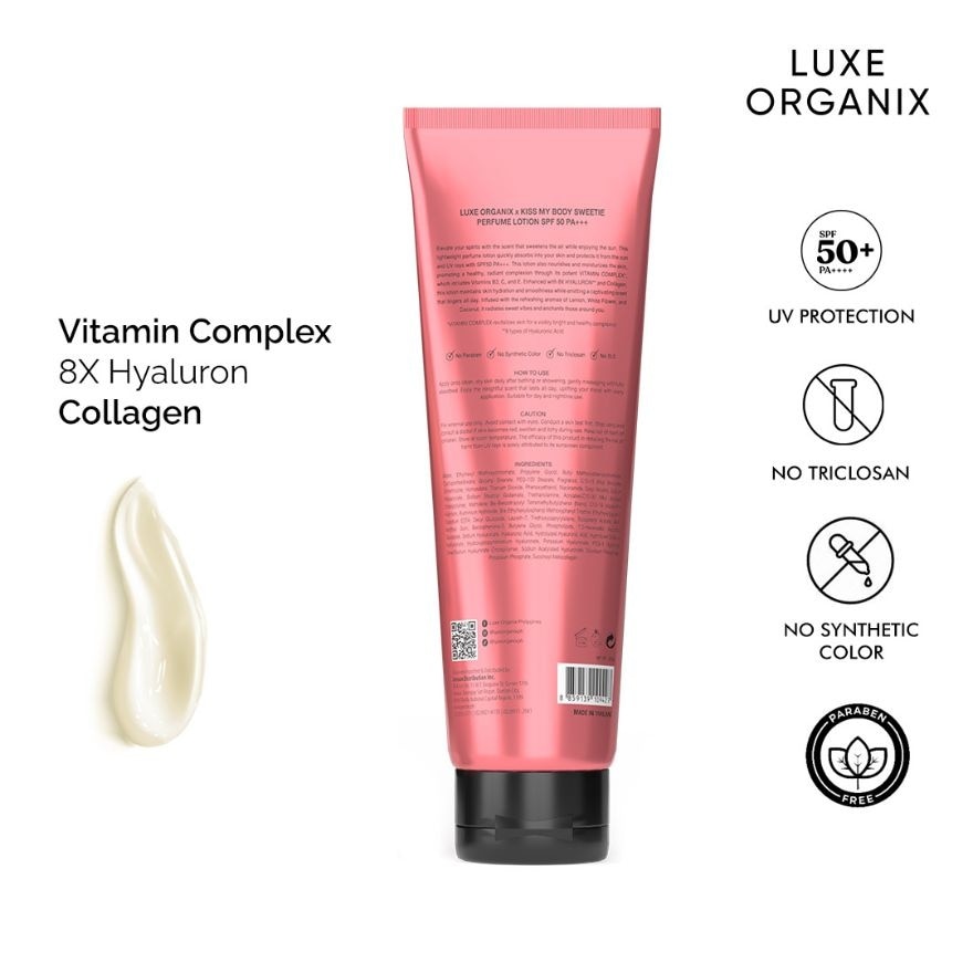LUXE ORGANIX Kiss My Body Sweetie Perfume Lotion SPF 50 Pa+++ 200g