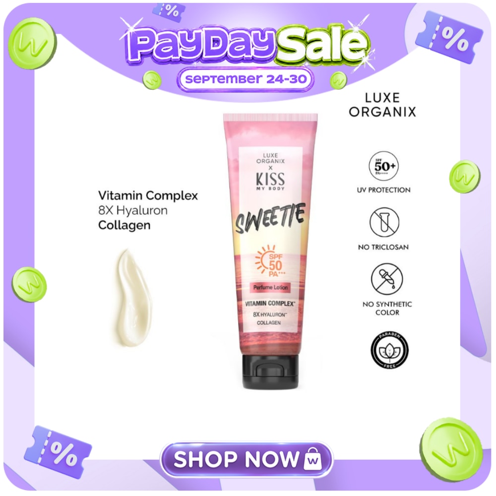 LUXE ORGANIX Kiss My Body Sweetie Perfume Lotion SPF 50 Pa+++ 200g image