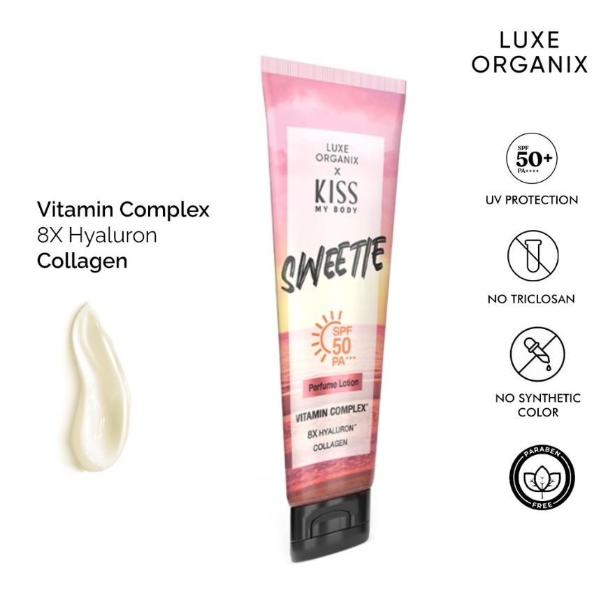 LUXE ORGANIX Kiss My Body Sweetie Perfume Lotion SPF 50 Pa+++ 200g