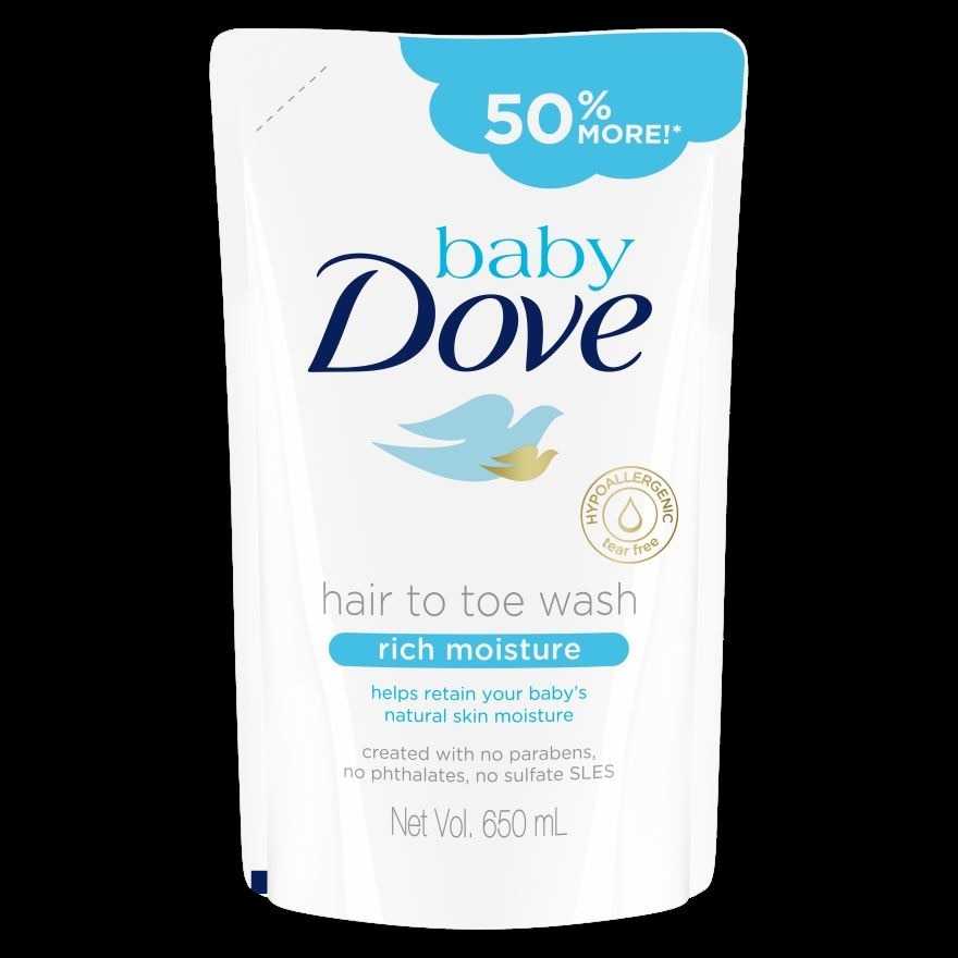 Baby Dove Hairtoe Rich Moisture Refill 650ml