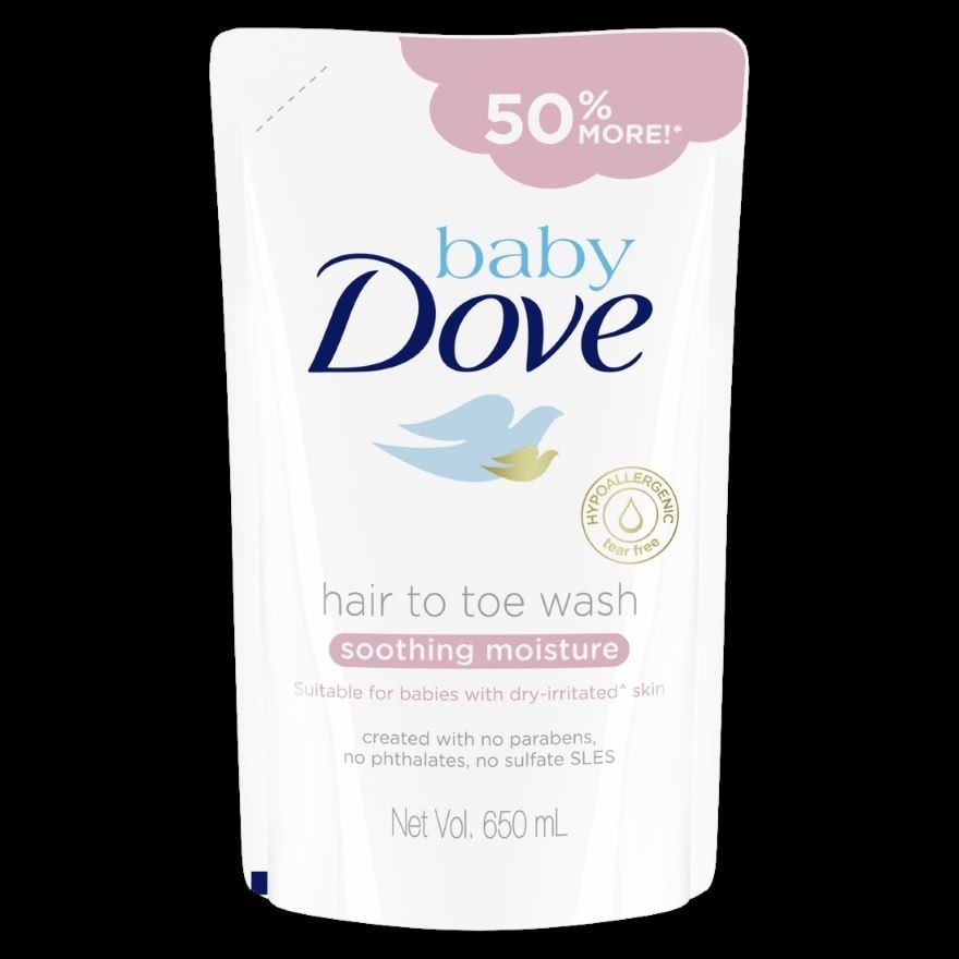 Baby Dove Hair to Toe Soothing Moisture Refill 650ml