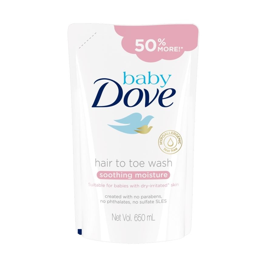 Baby Dove Hair to Toe Soothing Moisture Refill 650ml