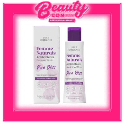 LUXE ORGANIX Luxe Organix Femme Naturals Antibacterial Feminine Wash Pure Bliss Formulated For Red Days 120Ml