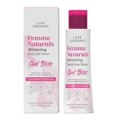 LUXE ORGANIX Luxe Organix Femme Naturals Whitening Feminine Wash Cool Bliss Formulated For Daily Use 120Ml