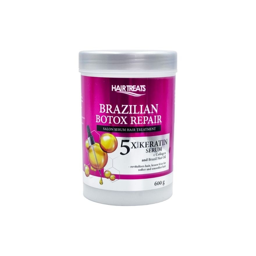 Hair Treats Brazilian Botox Repair Salon Serum Hair Treatment 5X More Keratin Serum Collagen And Brazil Nut Oil