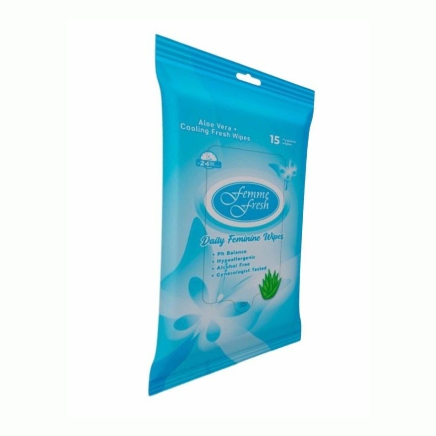 FEMME FRESH Daily Feminine Wipes Aloe Vera + Fresh Cooling