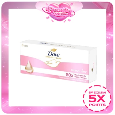 DOVE - Dove Radiant+Care Serum Bar Triples 50x Niacinamide + Vegan Collagen 90G 3x