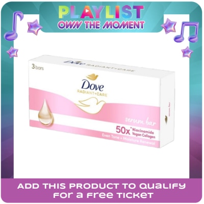 DOVE - Dove Radiant+Care Serum Bar Triples 50x Niacinamide + Vegan Collagen 90G 3x