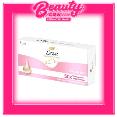 DOVE Dove Radiant+Care Serum Bar Triples 50x Niacinamide + Vegan Collagen 90G 3x