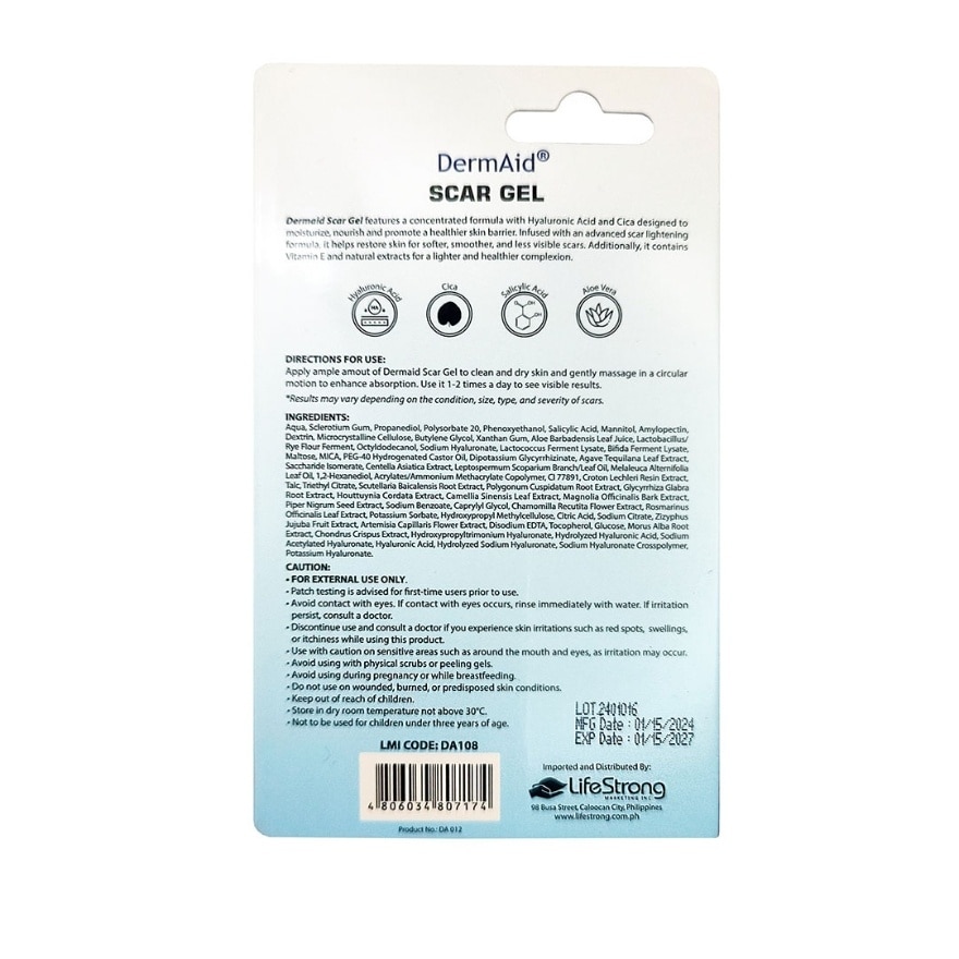 DERMAID Scar Erase Gel Serum 10g