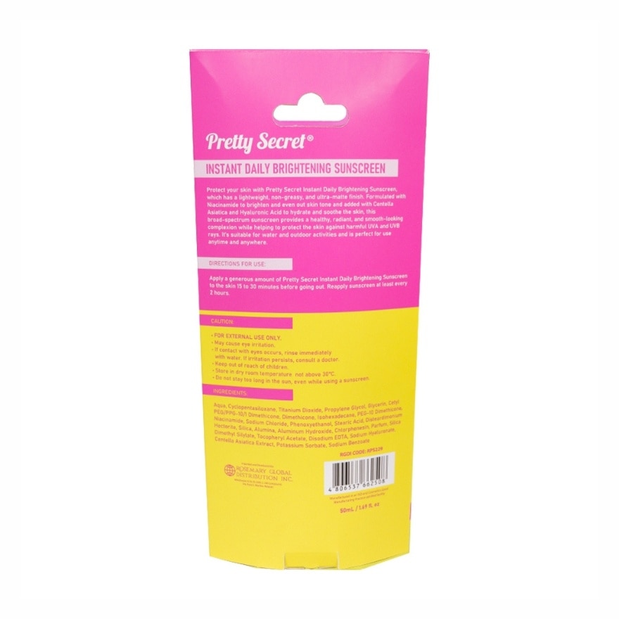 PRETTY SECRET Sunscreen SPF 50 50ml