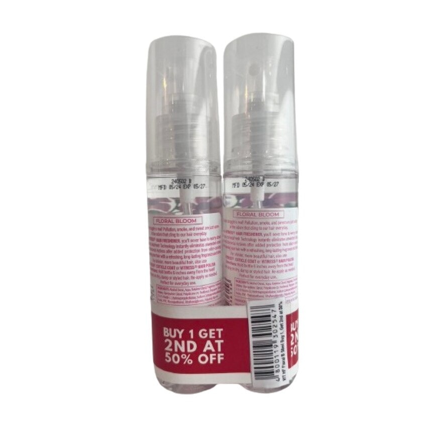 VITRESS HAIR FRESHENER FLORAL BLOOM 50ML BUY 1GET 2ND AT 50 PERCENT OFF