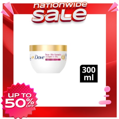 DOVE DOVE Hya+Bio Keratin Straight & Silky Treatment Mask 300ml