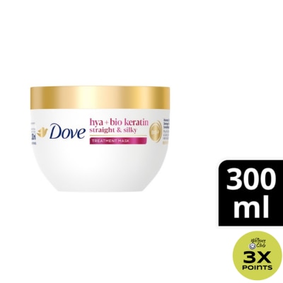 DOVE DOVE Hya+Bio Keratin Straight & Silky Treatment Mask 300ml