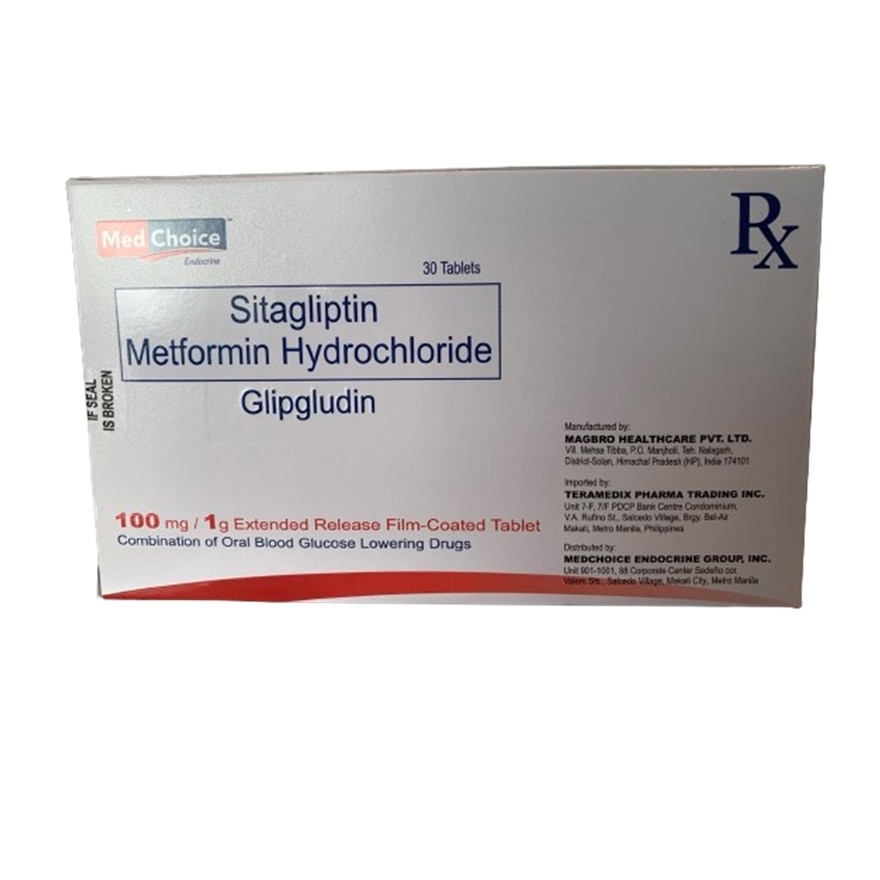 GLIPGLUDIN 100 MG/1G Film Coated Tablet Sold per piece [PRESCRIPTION REQUIRED]