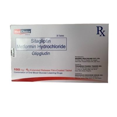 GLIPGLUDIN GLIPGLUDIN 100 MG/1G Film Coated Tablet Sold per piece [PRESCRIPTION REQUIRED]