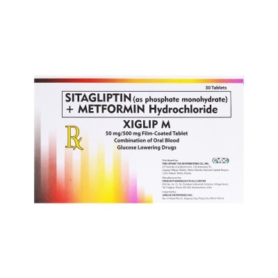 XIGLIP XIGLIP M 50mg/ 500mg Film-Coated Tablet Sold Per Piece [PRESCRIPTION REQUIRED]