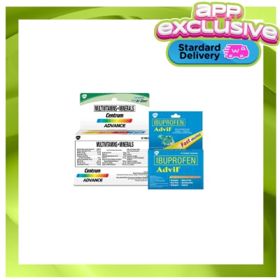 CENTRUM CENTRUM Centrum Advance 30s & Advil 10s (Available in Standard Home Delivery Only)