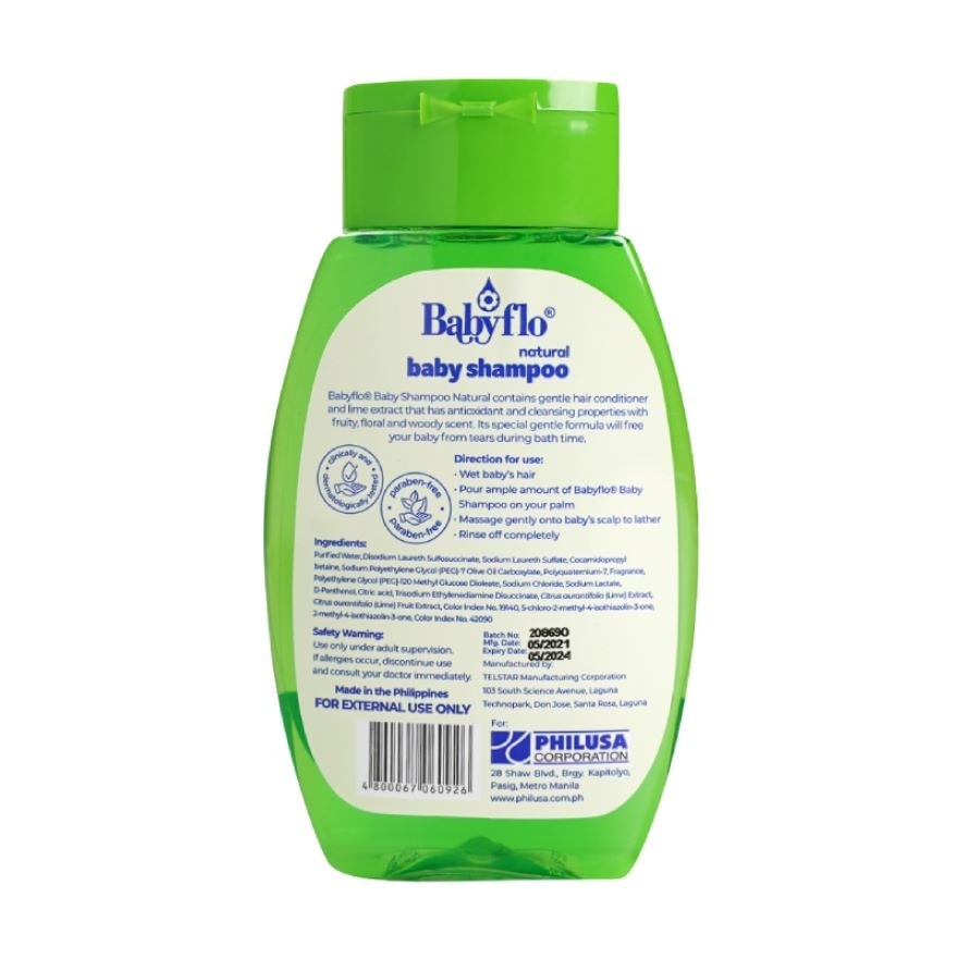 Babyflo Baby Natural Shampoo - Green 200mL