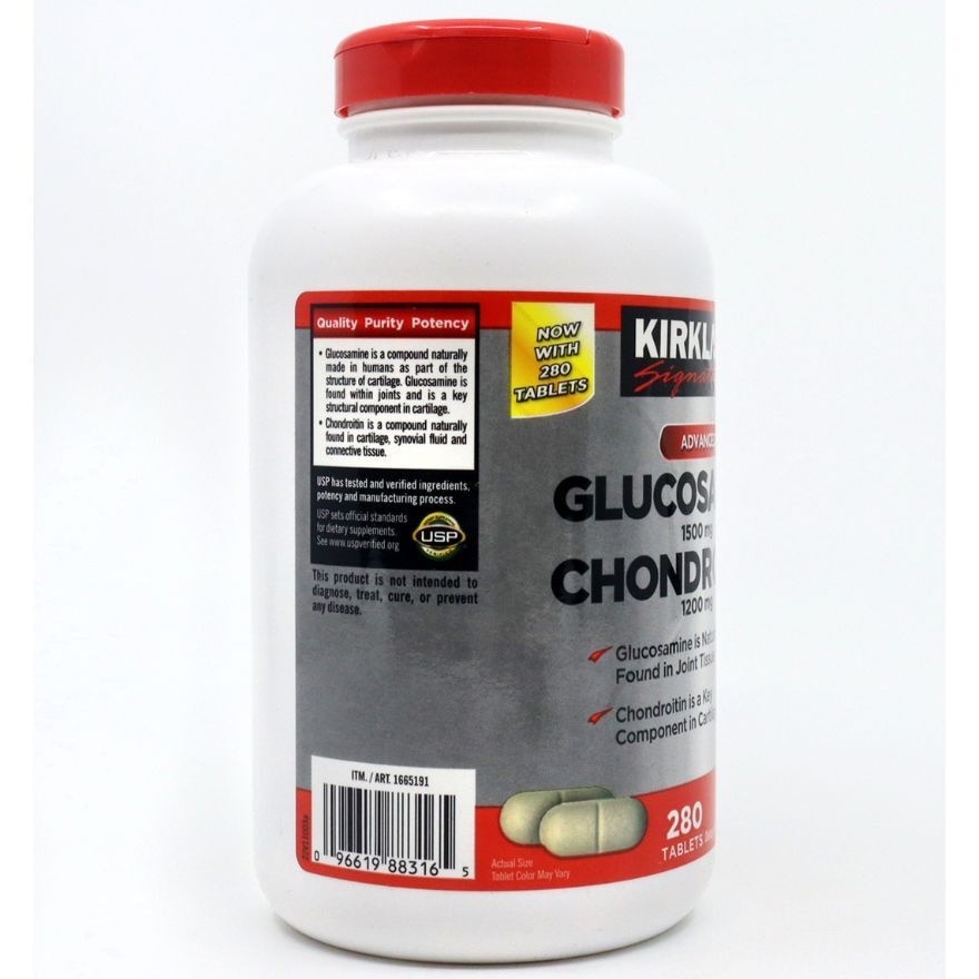 Kirkland Signature Extra Strength Glucosamine 1500 Mg Chondroitin 1200 Mg