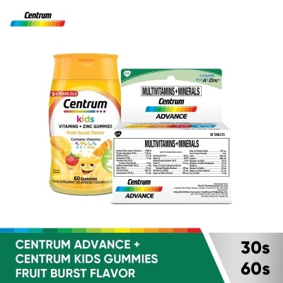 CENTRUM CENTRUM ADV 30S AND CENTRUM FRTBURST GUM