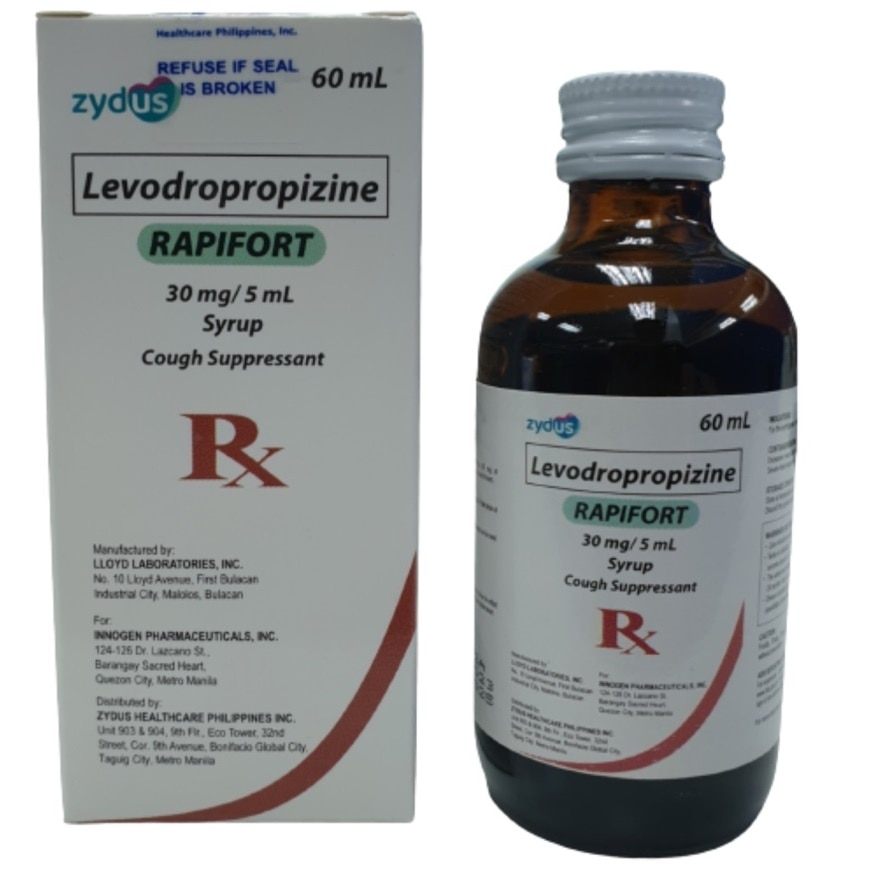 RAPIFORT 30mg/5mL Syrup Cough Suppressant 60mL [PRESCRIPTION REQUIRED]