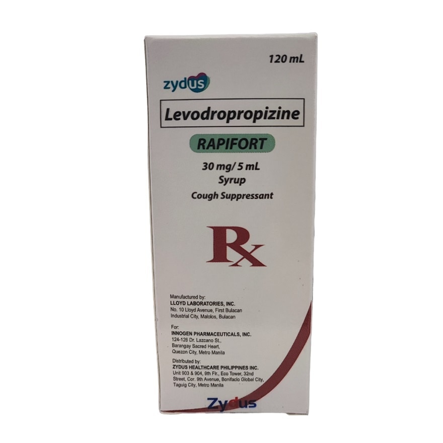 RAPIFORT 30mg/5mL Syrup Cough Suppressant 120ml [PRESCRIPTION REQUIRED]