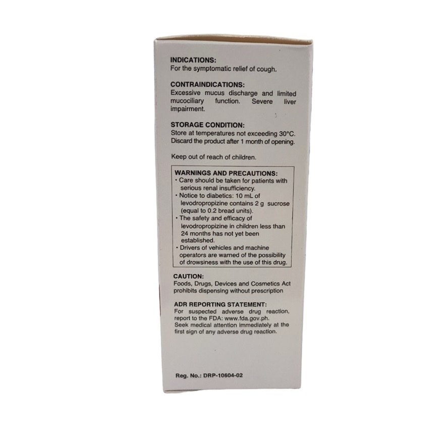 RAPIFORT 30mg/5mL Syrup Cough Suppressant 120ml [PRESCRIPTION REQUIRED]