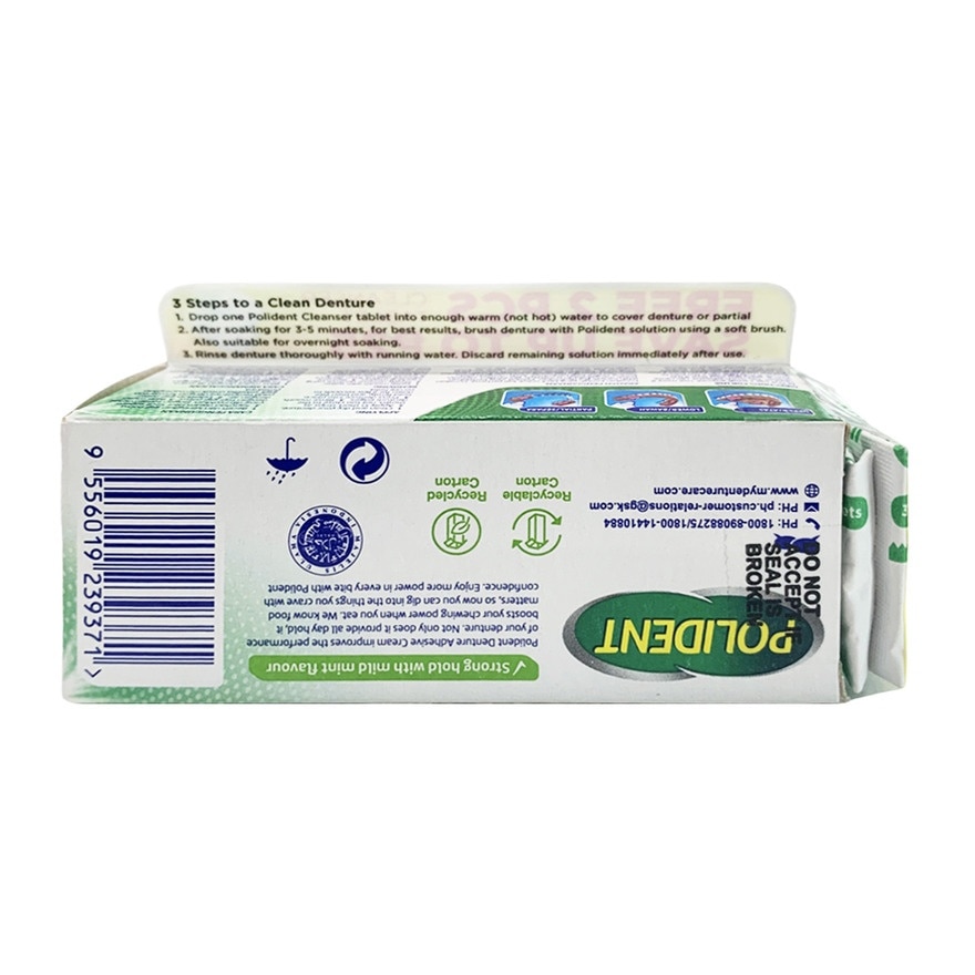Polident Regimen Pack: Freshmint Buy Adhesive 20g free 2 cleansers
