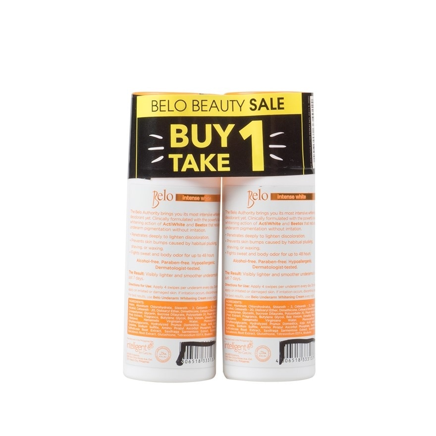 BELO Deodorant Intense 40ml Buy 1 Get 1
