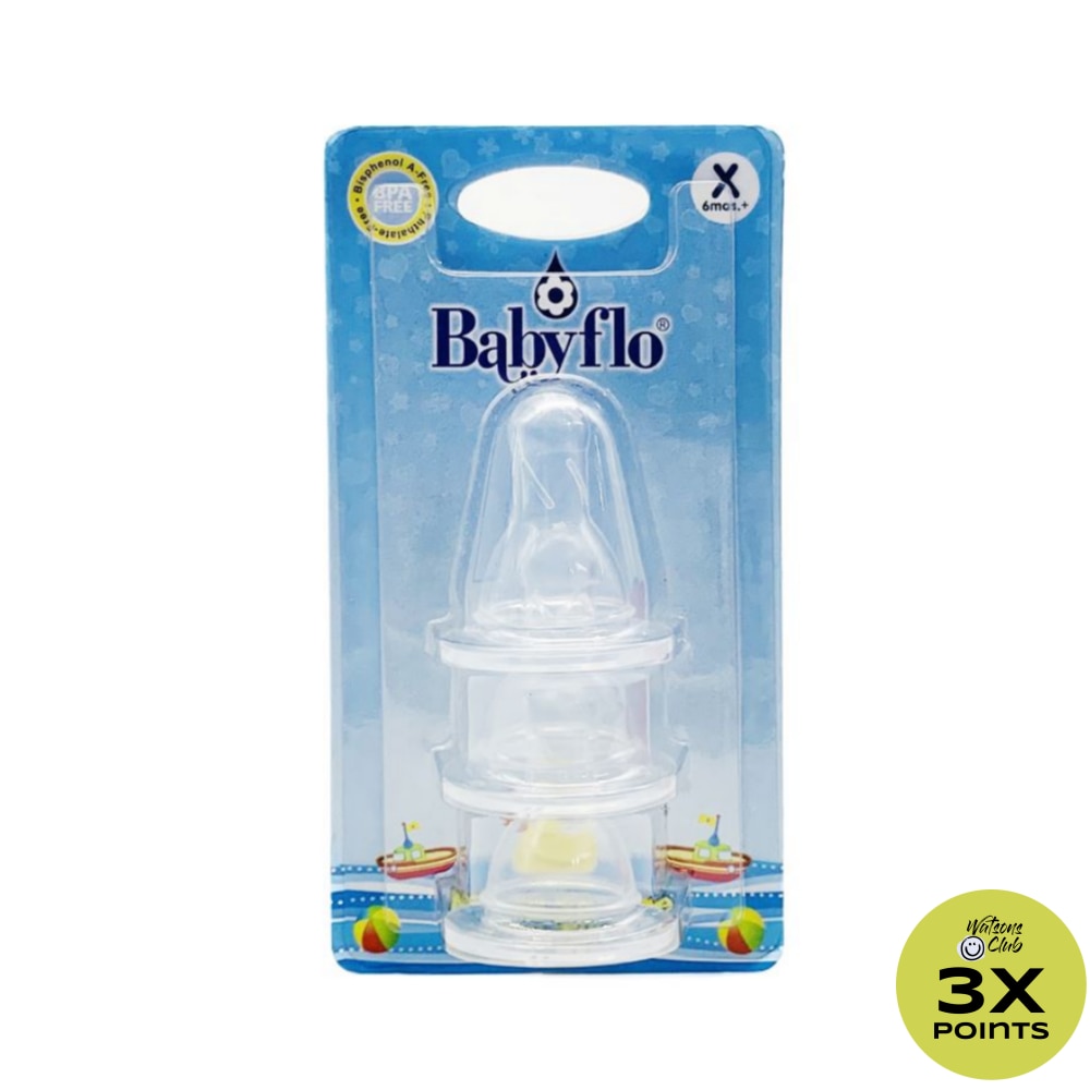 BABYFLO Nipple Silicone Blister 3s xcut