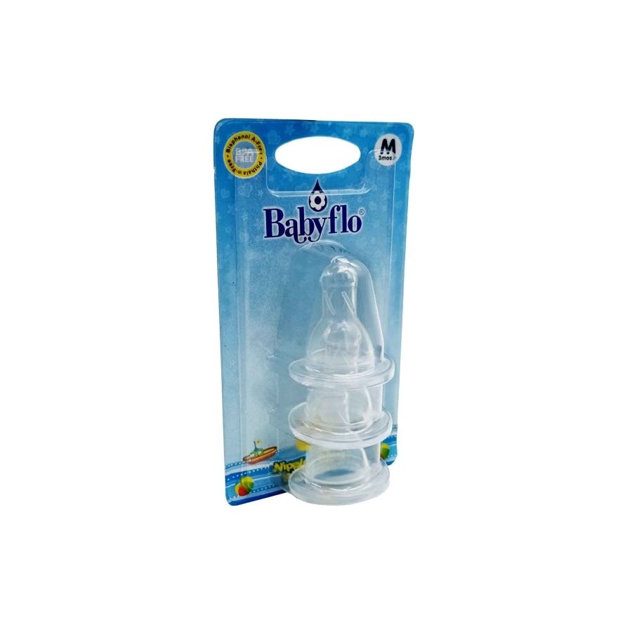 BABYFLO Nipple Silicone Blister 3s medium