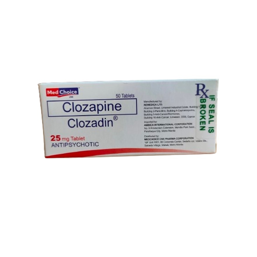 CLOZADIN 25MG TAB 50 sold per piece [PRESCRIPTION REQUIRED]