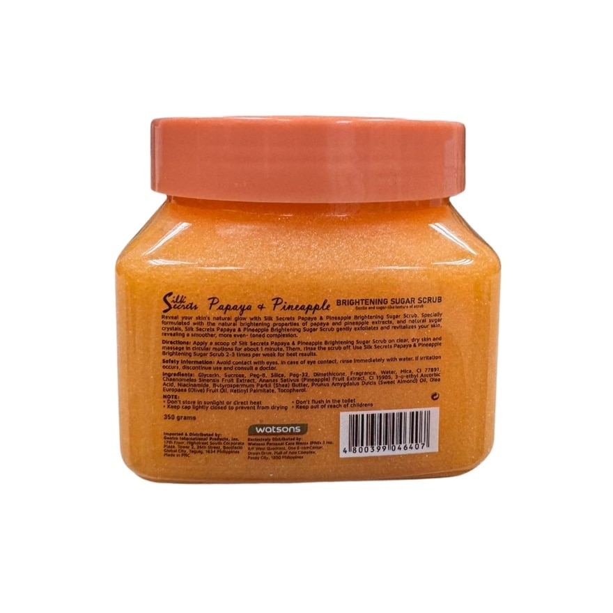 SILK SECRETS Papaya And Pineapple Brightening Sugar Scrub 350g