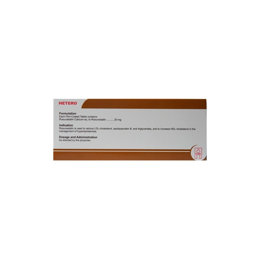 ROST 20 Film Coated Tablet 20mg Sold Per Piece [PRESCRIPTION REQUIRED] image