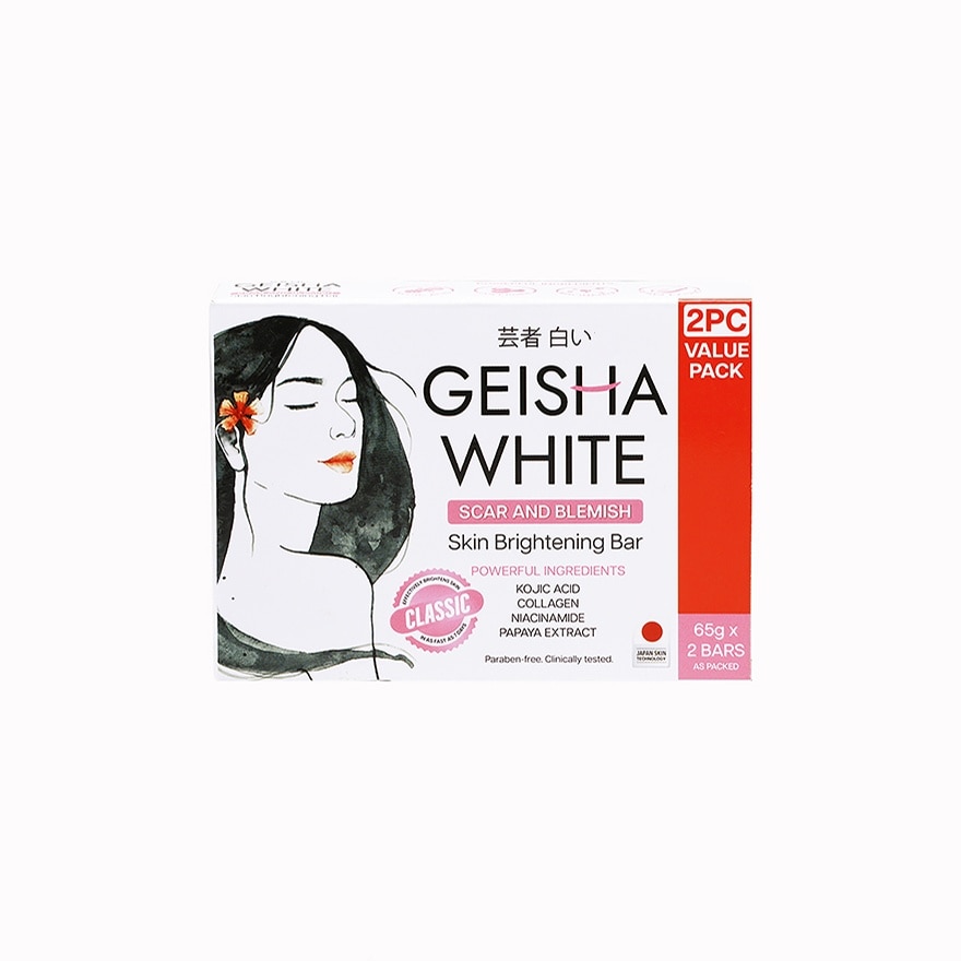 Geisha White Classic Bar 65g x 2