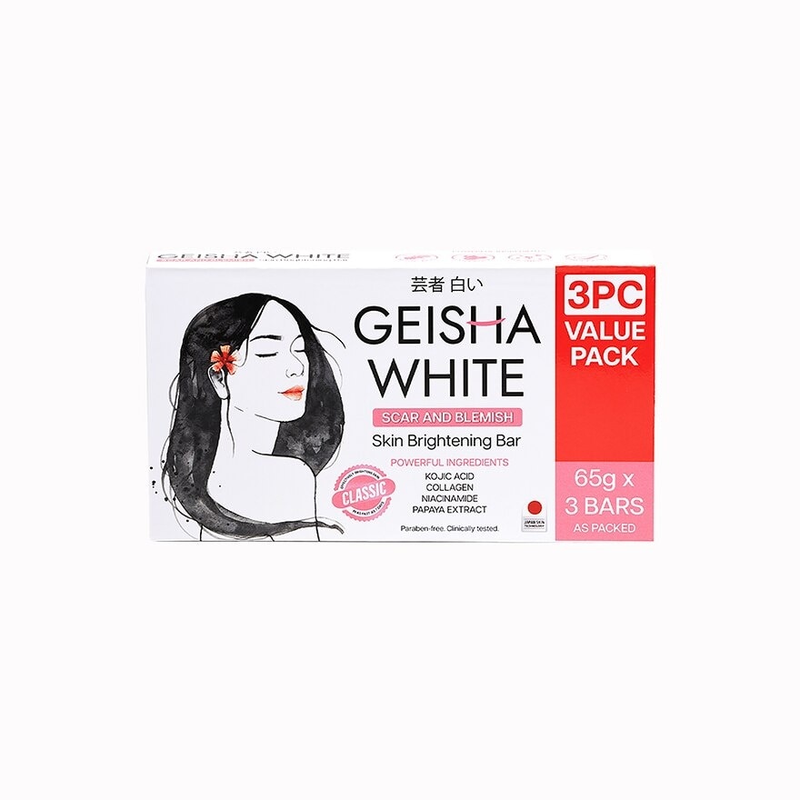 Geisha White Classic Bar 65g x 3