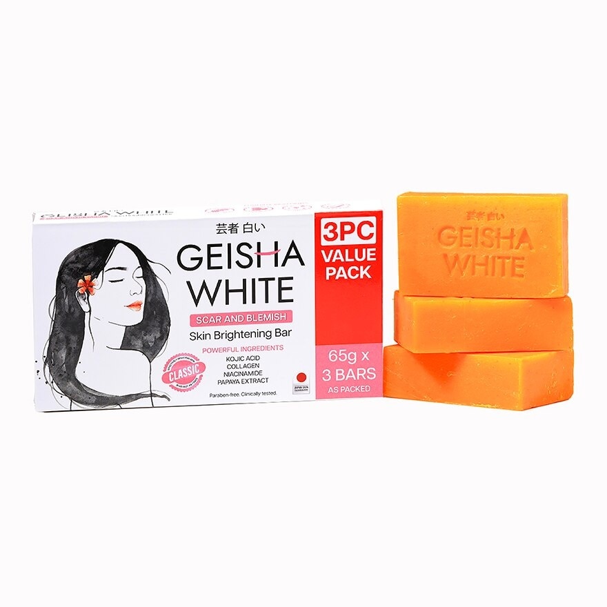 Geisha White Classic Bar 65g x 3