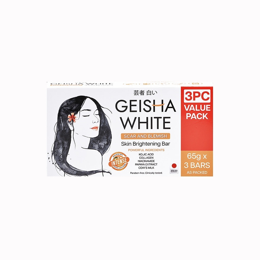 Geisha White Intense Bar 65g x 3