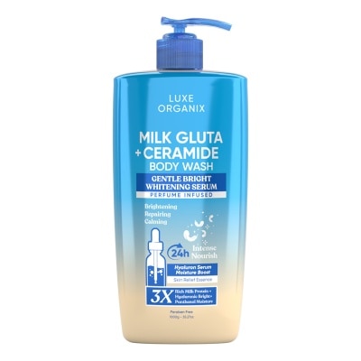 LUXE ORGANIX Luxe Organix Milk Gluta + Ceramide Gentle Bright Whitening Serum Perfume Infused Body Wash 1000G