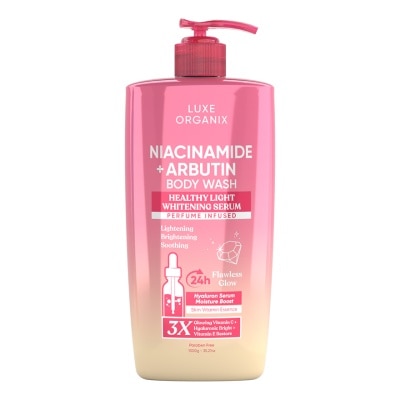 LUXE ORGANIX Luxe Organix Niacinamide + Arbutin Healthy Light Whitening Serum Perfume Infused Body Wash 1000G