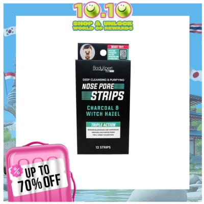 BODYXPERT BODYXPERT For Men Nose Pore Strips 12s Charcoal & Witch Hazel