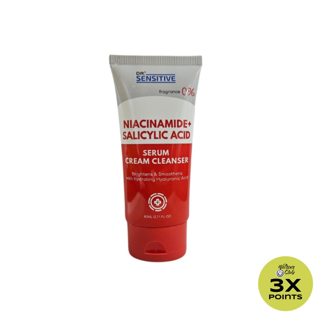 DR SENSITIVE Niacinamide Salicylic Acid Serum Cream Cleanser 80ml