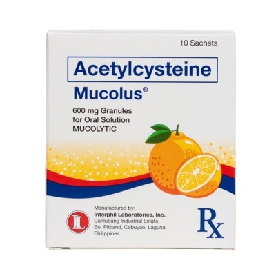 MUCOLUS MUCOLUS 600mg Gos Orn 3.5g Sach x10